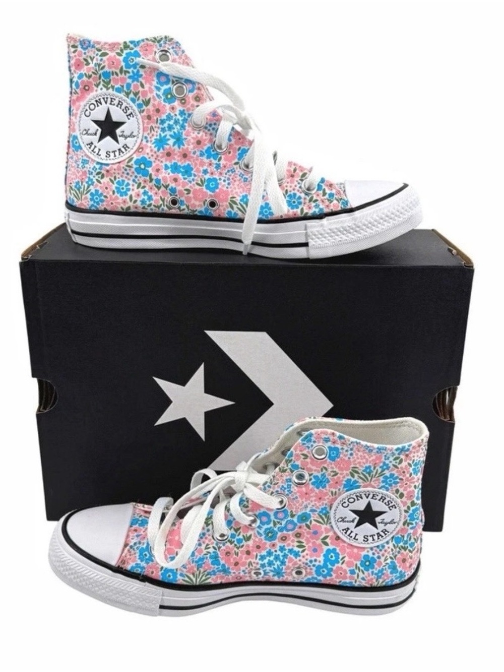 Converse Chuck Taylor All Star Mini Flowers Gnarly Blue A14980F Size: 8 NWB